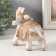 Polystone souvenir "White Elephant in Popon with Gold" MIX 12x6x12 cm