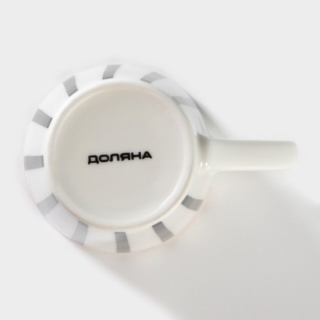 Porcelain share mug "Zebra", 350 ml, white color-3