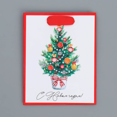 Laminated vertical "Christmas tree", s 12 x 15 x 5.5 cm, New Year-7