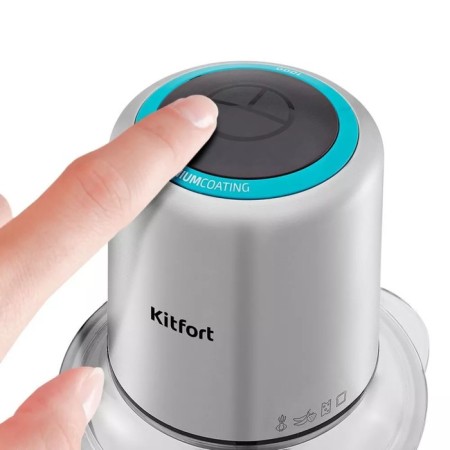 KitFort KT-3510 grinder, glass, 300 watts, 1 l, 2 speeds, silver-2