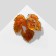 Brooch "Leaf" with curls, the color of yellow-orange in gold