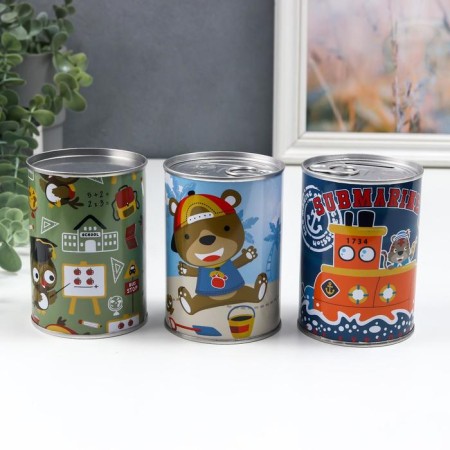 Piggy bank Metal "Beast and Hobbies" MIX 10x7.5x7.5 cm-8