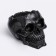 Figure Aromatic candle in concrete "Skull", 14x11 cm, black, cookies and skin