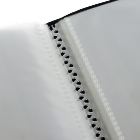 Folder 20 A4 liners, Calligrata, Koreshka pocket, 600 microns, 15 mm black-4
