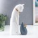 Souvenir Polystone "Cats Mouse" White-gray set 2 pcs 14x7x8 cm 31x9x10 cm