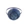 Wicker basket 20 x 20 x 9 cm, handle h = 25 cm, blue