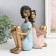 Souvenir Polystone "Children - Friendship" white -gold 21x8x21 cm