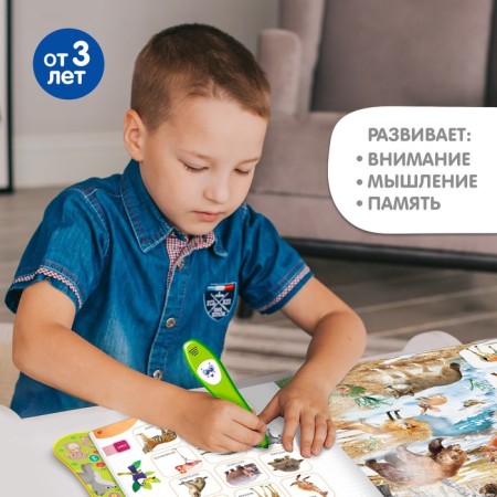 Educational toy "Interactive Book", with an interactive pen, sound, light-5