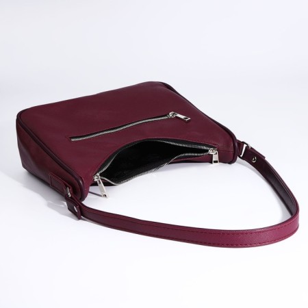Women's bag Textura, baguette, small size, burgundy color-6