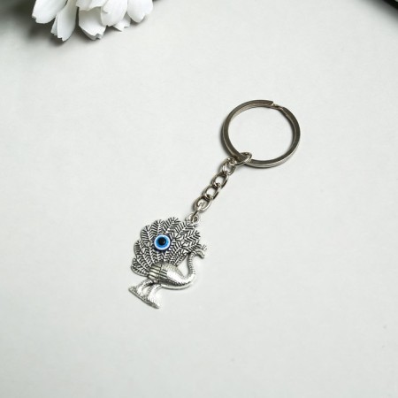 Keychain Metal Eye "Peacock" MIX 2.5x3 cm-1