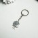 Keychain Metal Eye "Peacock" MIX 2.5x3 cm