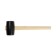 Kiyanka scrap, wooden handle, black rubber, 55 mm, 300 g