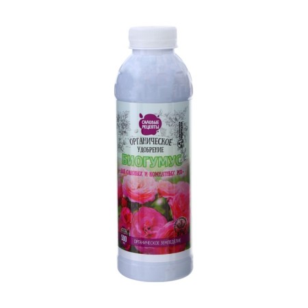 Organic fertilizer biohumus "Garden recipes" for roses, 0.5 liters