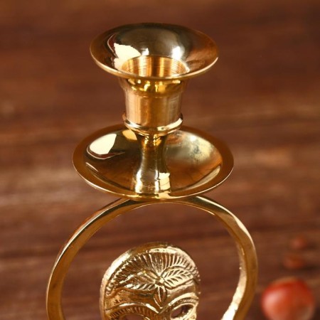 Climber "Mask" Brass 8.5x8.5x17.5 cm-3