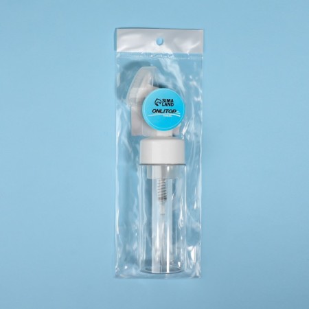 A bottle with a brush for washing, with a dispenser, 150 ml, white/transparent color-12