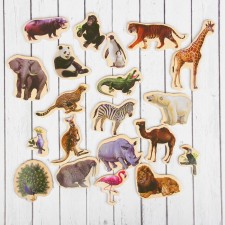 Wooden wooden magnets 