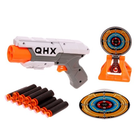 Blaster "Rotor", shoots with soft bullets, complete with a target, the color of a mix-2