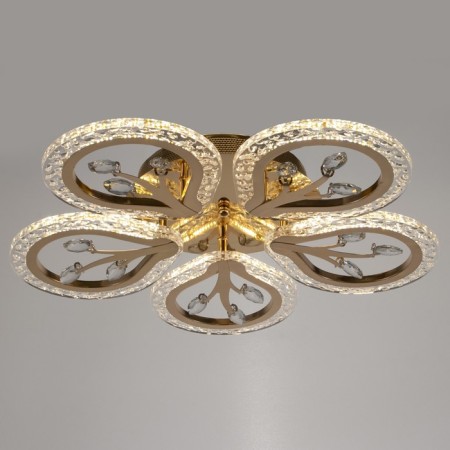 Causteen with PDU 1840/5GD LED 80W 3000-6000k Dimmer chrome gold 51x51x8 cm Bayerluux-1