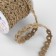 Weekes decorative canvas "monogram", 12 mm, 10 ± 0.5 m, beige color