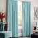 Set of curtains "Soft", size 240 x 270 cm - 2 pcs, grab - 2 pcs, heavenly - blue