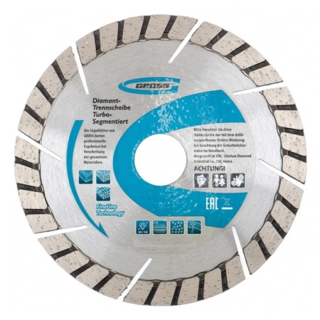 Diamond disk Gross, 115 × 22.2 mm, turbo-segment, dry cutting