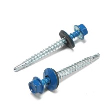 Roofing screws 4.8x50 mm, Ral5005 Blue color, 150 pcs.