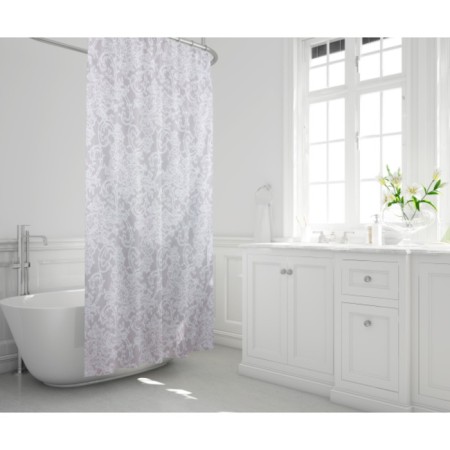 Dantelle bathroom curtains, 180 x 200 cm, gray color