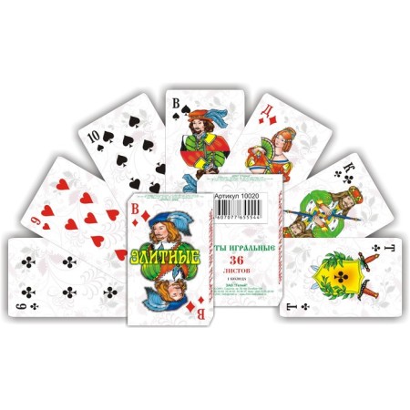 Playing cards "Elite", 36 pcs, map 5.5 x 8.5 cm