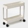 2-tier eve on wheels, 40 × 13 × 31 cm, white color