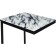 Coffee table Hercules metal, white marble/black 30x34x62 cm
