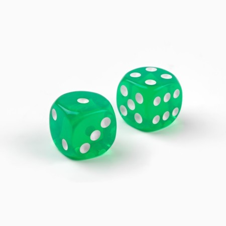 Dice play "Game time", 1.6 x 1.6 cm, set 2 pcs, green-2