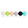 A set of balls 150 pcs, colors: turquoise, gray, white, black, light green, beige, ball diameter - 7.5 cm