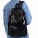 City backpack on a zipper, black color