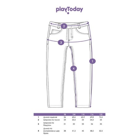 Джинсы для девочки PlayToday, рост 116 см-7