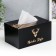 MDF box for napkins "Golden Deer" black 10x13x20 cm