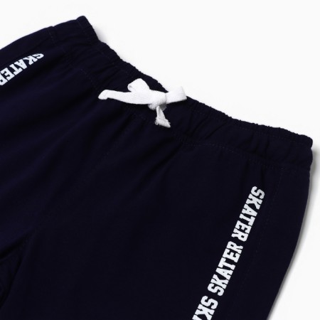 Shorts for a boy, dark blue color, height 134 cm-1