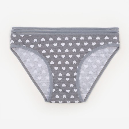 Panties female slips, gray color, rr 42-44