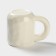 Ceramic mug with a spoon "Bear", 450 ml, beige color
