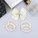 Hair set "Baby" (4 elastic bands, 1 clamp) shine, white-yellow