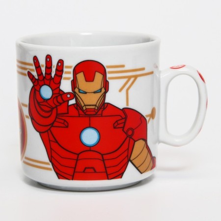 A set of ceramic dishes, 3 objects: plate Ø 16.5 cm, bowl Ø 14 cm, mug 200 ml, Avengers, Marvel-4
