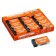 Eraser is rectangular black, in a paper holder (barcode on a piece)
