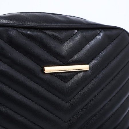 Bag Cross-Bodi with a zipper, black color-4