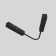 Corner power connector for the track system Technical TRA034CPC-42B-15, 33x1.7x1.8 cm, black color is black