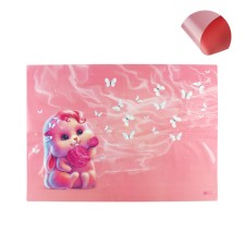 Gluebring table for pvc creativity (folding), 700 x 500 mm, 130 μm, pink bunny Phoenix