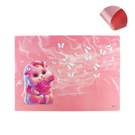 Gluebring table for pvc creativity (folding), 700 x 500 mm, 130 μm, pink bunny Phoenix