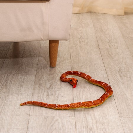 Soft toy "Snake", 19 cm/80 cm, brown color-5