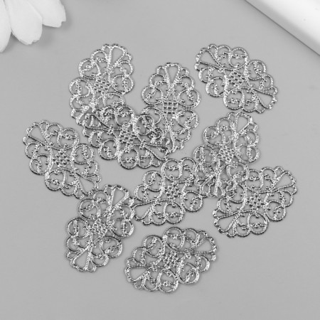 Decorative eelement silver 2x3.2 cm-2