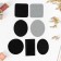 Set of patch for clothes, heat -mocks, 7 pcs, black color