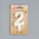 Candle for Cake "Oval" Figure "2", large, pearl, 5.5 cm