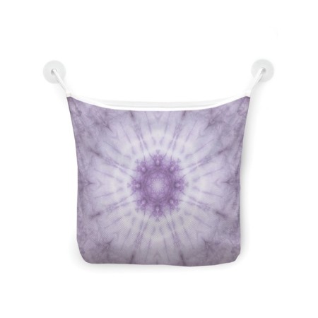 Organizer in a bath on suction cups “Violet patterns”, for storing toys and trifles, size 33x39 cm-2